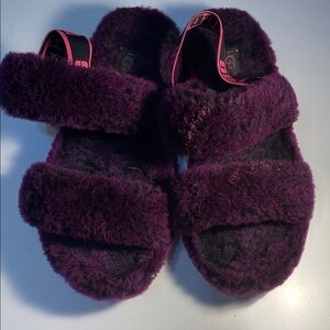 UGG Women's Plush Purple Slippers